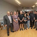 Guests gather at the opening of the new Next Gen gym at Harbour School