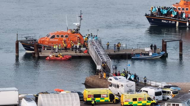 RNLI boats bring migrants ashore at Eastney on Sunday, September 6, 2026