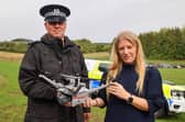 Inspector Stu Ross, left, with police and crime commissioner Donna Jones. Rural crime has been a particular focus in Hampshire so far this year.