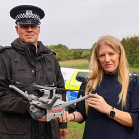 Inspector Stu Ross, left, with police and crime commissioner Donna Jones. Rural crime has been a particular focus in Hampshire so far this year.