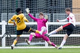 Xander Grieves in Under-18s action for Wolves against Southampton in November 2025. Picture: Wolverhampton Wanderers FC/Wolves via Getty Images