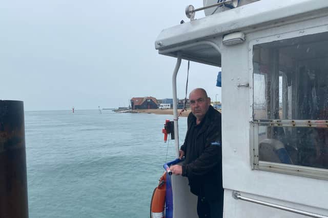  Colin Hill who runs the Hayling to Eastney marina ferry   