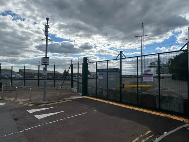 The former Leisure World site in West Quay Road, Southampton, which is being used as car parking for cruise passengers. Picture; LDRS