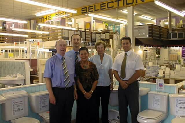 Staff at Boxalls Bathroom and Kitchen Centre in Copnor Road, Portsmouth
(L-R) Ken Boxall, Alan Meaden, Jasmine Boxall, Ann Finlay,  Darren Boxall