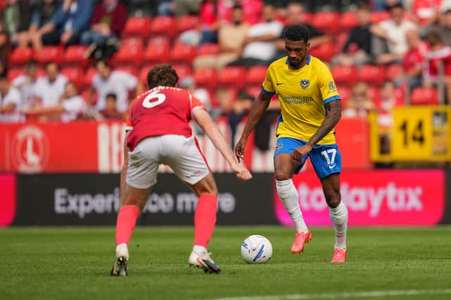 Tyrese Shade believes he still isn't at full fitness after a disrupted pre-season before joining Pompey. Picture: Jason Brown
