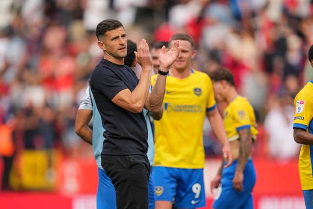 Pompey bos John Mousinho. Pic: Jason Brown