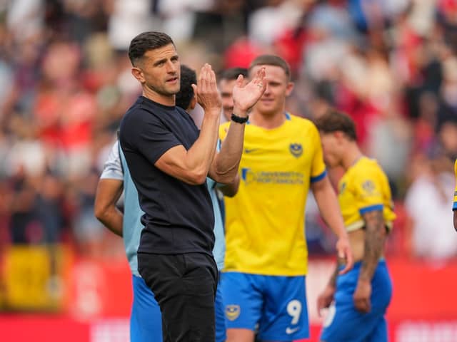 Pompey bos John Mousinho. Pic: Jason Brown