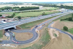 newly-opened M27 junction 10 in use on Monday 14th September 2026



Pictured: Route into Junction 10, westbound from the air



Picture: Habibur Rahman

