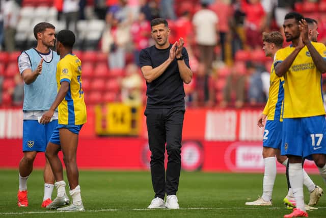 Pomoey boss John Mousinho. Pic: Jason Brown