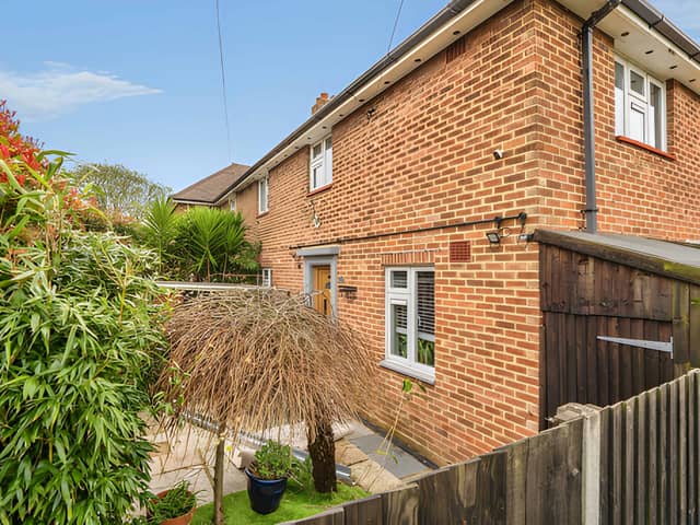 The tucked-away Deal Road home offers four-bedroom accommodation with a private residential setting in Portsmouth