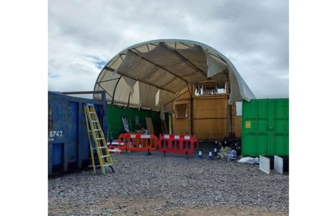 Tent at Premier Marina Gosport