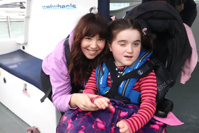 Feature on the work of the charity Wetwheels: 
Trip with participants and staff from The Rainbow Centre on Wednesday 16th September 2026

Pictured: Amy Cavana of the Rainbow Centre with Lucy 9
Picture: Habibur Rahman
