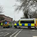 Police at the junction of Portsmouth Road and Hawthorn Crescent in Cosham, after a man was stabbed on March 12.