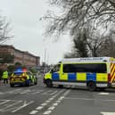 Police at the junction of Portsmouth Road and Hawthorn Crescent in Cosham, after a man was stabbed on March 12.