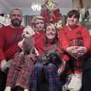 A fundraiser has been launched for a family after a dad-of-two was diagnosed with terminal cancer. 

Pictured: Lee (left) with his wife Danielle (middle) and their two children. 