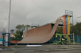The vert ramp has been set up at Pitt St Skatepark in preparation for Send It 100, an extreme sport and music festival taking place on  September 19 and 20.