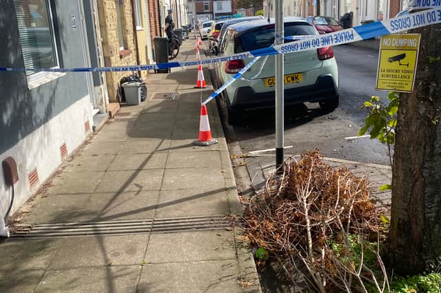 Police in Cyprus Road on Thursday 
