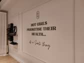 Inside the predominately female only studio where  number of expert led classes are held including pilates.