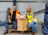 Preview of foxes being created for a sculpture trail along Foxes Forest in Portsmouth