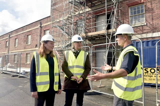 Several features have already been installed to turn the former Royal Navy Rum Store into a building for businesses.