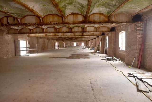 Renovation work is carrying on at the Royal Navy Rum Store at Victoria Quay in Gosport.