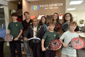 Pictured is: (l-r) Eric Baxter, Amdrew Baxter, The Lord Mayor of Portsmouth Abdul Kadir, Charyle Mercer, Otto Baxter, Nicole Baxter, Edward Baxter and Terence Baxter. 

