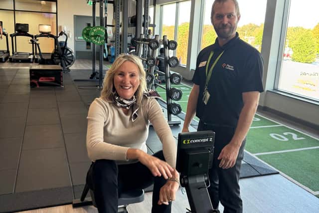 MP Caroline Dinenage at Gosport Leisure Centre