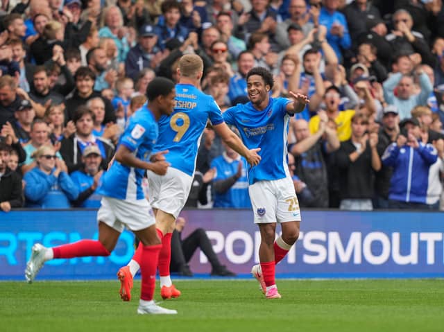 Colby Bishop celebrates his goal against Blackburn. Pic: Jason Brown