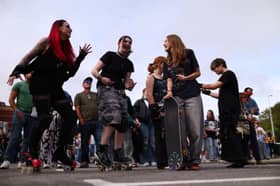 Music-lovers rock out the show Pitt Street skatepark, Southsea.