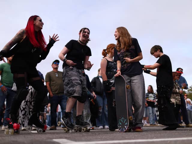 Music-lovers rock out the show Pitt Street skatepark, Southsea.