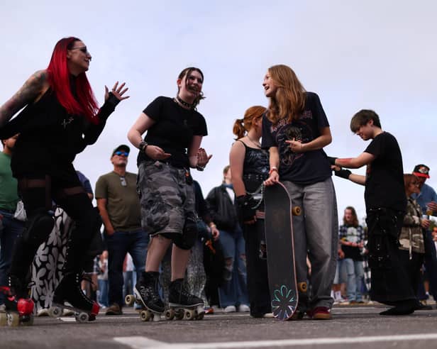 Music-lovers rock out the show Pitt Street skatepark, Southsea.
