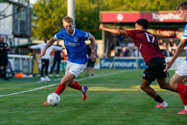 Josh Knight featured five times in pre-season for Pompey, yet has still to make a Reading squad. Picture: Jason Brown
