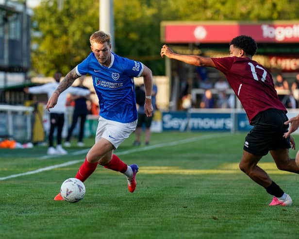 Josh Knight featured five times in pre-season for Pompey, yet has still to make a Reading squad. Picture: Jason Brown