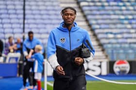 Pompey's Madiodio Dia. Pic: Jason Brown