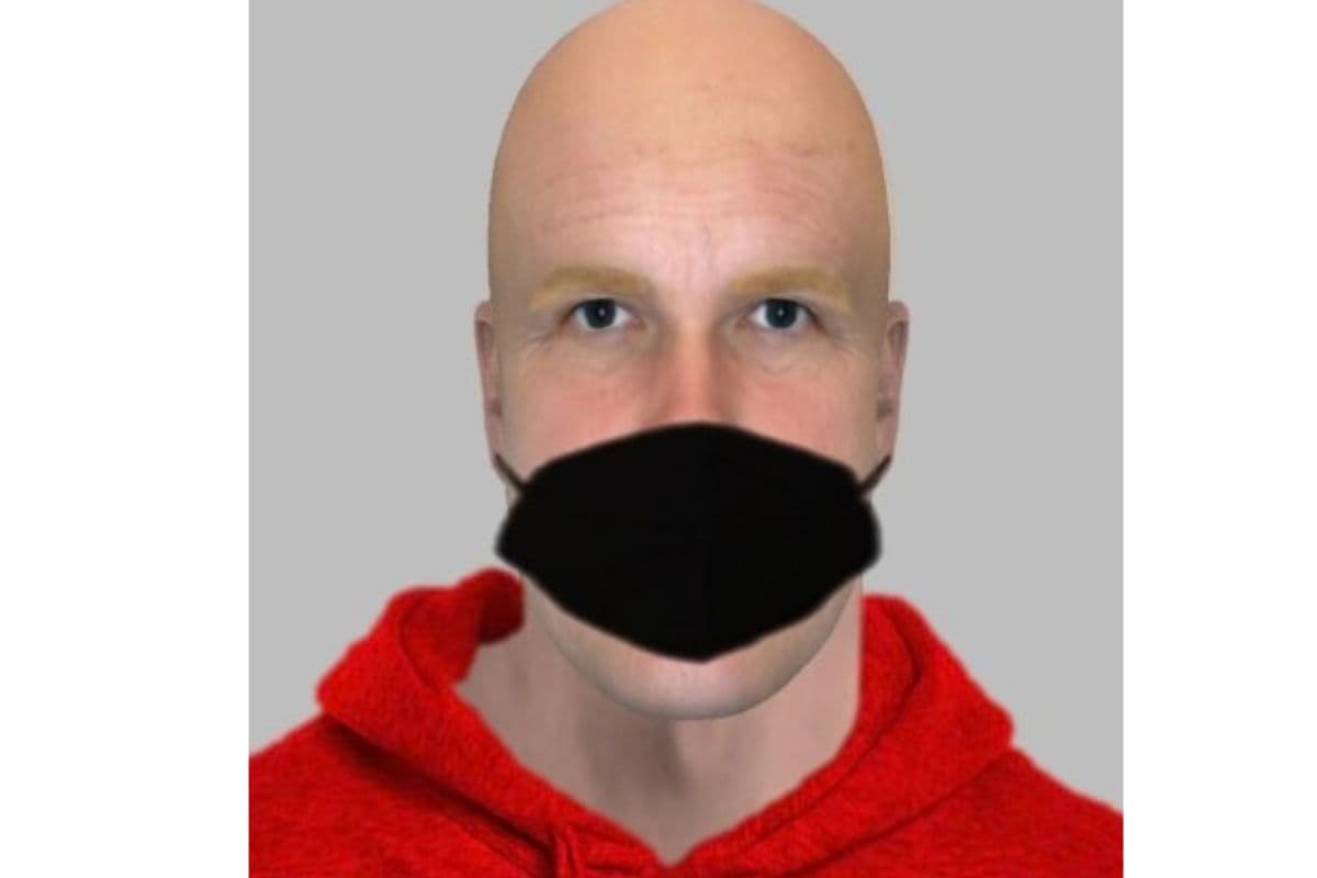 Cemetery flasher wearing mask and bright red tracksuit shouted at by ...