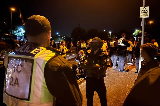 The last remaining protestors