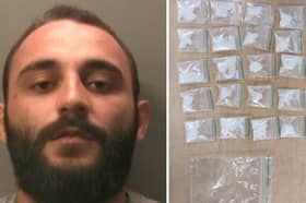 Kirl Mutafchiev, 21, of no fixed abode, has been jailed at Portsmouth Crown Court after being caught with cocaine stuffed in his underwear.