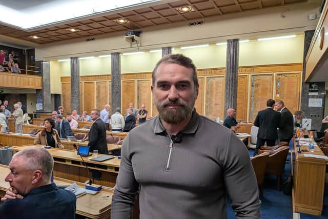 Ant Middleton at Portsmouth City Council's emergency meeting