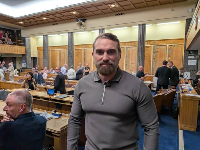 Ant Middleton at Portsmouth City Council's emergency meeting