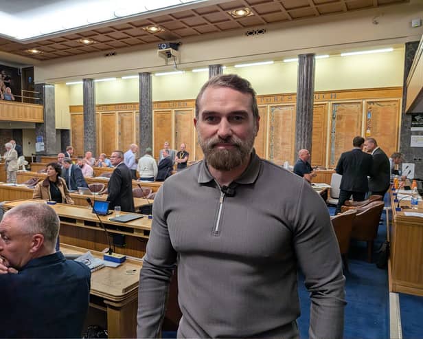 Ant Middleton at Portsmouth City Council's emergency meeting