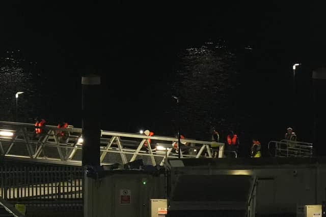 A group of people thought to be migrants are brought in to the Border Security Command compound in Dover, Kent, from a Border Security Command vessel following a small boat incident in the Channel. The original plan was to bring them into Gosport. Picture date: Wednesday September 23, 2026. PA Photo. Photo credit should read: Gareth Fuller/PA Wire