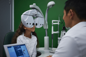 Children are often nervous during these eyetests