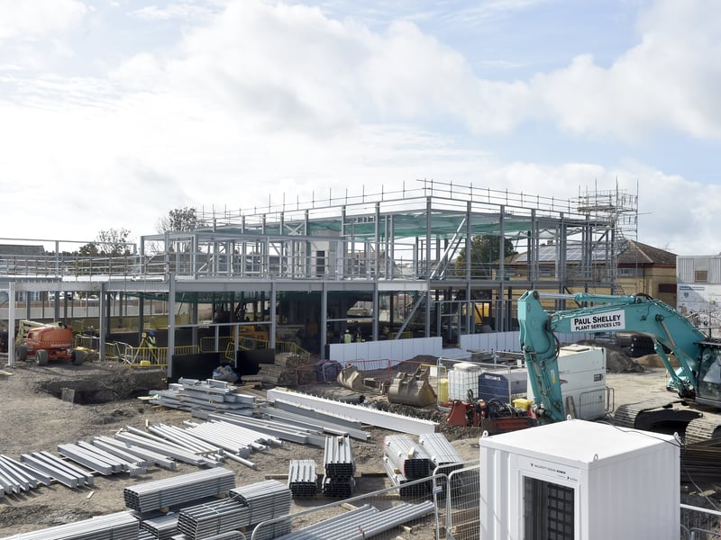 Milestone reached after concrete has been poured in to the main pool at Bransbury Park Leisure Centre on Thursday, September 24, 2026. Picture: Sarah Standing (240926-8150)