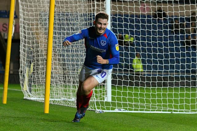 Bradley Lethbridge celebrates scoring at Oxford United in a 2-2 draw. Picture: Graham Hunt/ProSportsImages