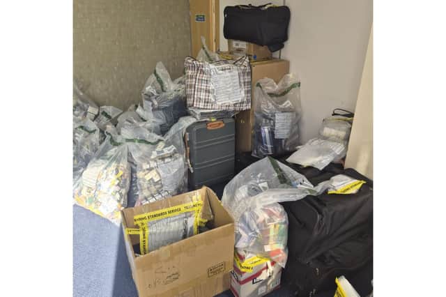 Illegal tobacco, vape products and cash were seized in North End.