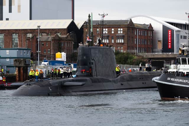HMS Agamemnon has sailed from the BAE Systems shipyard in Barrow-in-Furness.