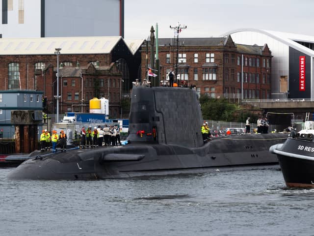 HMS Agamemnon has sailed from the BAE Systems shipyard in Barrow-in-Furness.
