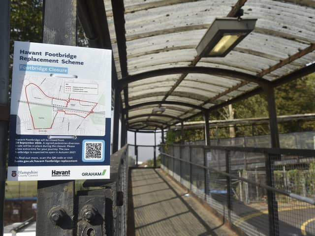 Havant footbridge at Havant Train Station is set to be demolished and replaced. The footbridge on Friday, September 25, 2026.

Picture: Sarah Standing (250926-8194)
