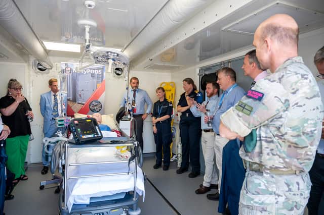 Force Development Services medical pods being showcased during the Nato Plenary at HMNB Portsmouth this summer.