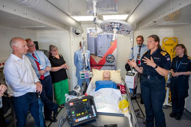 Force Development Services medical pods being showcased during the Nato Plenary at HMNB Portsmouth this summer.